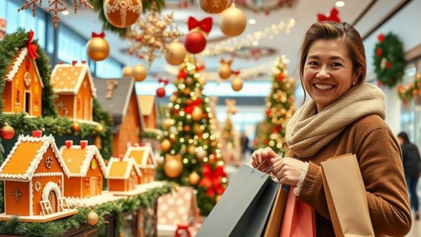 Holiday decor shopping at Hobby Lobby with Christmas items.