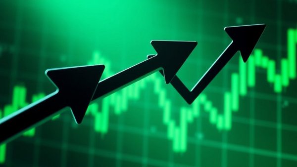Arrows illustrating stock market trends, highlighting the impact of government shutdown.