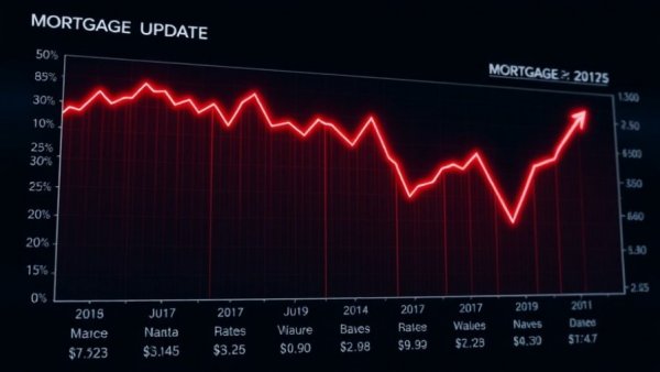 Financial market update highlighting a decline, dark background.