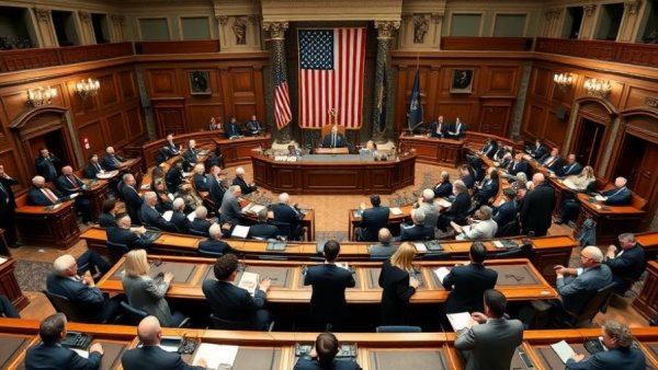 US House of Representatives during crucial government shutdown vote.