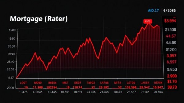 Digital mortgage rates display with current trends.