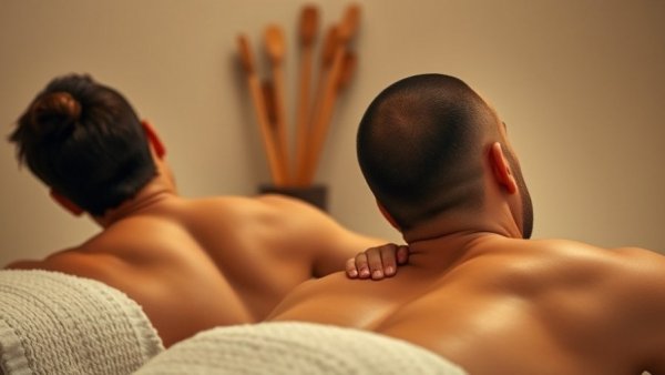 Couple enjoying massages highlighting same-day chiropractic appointments.