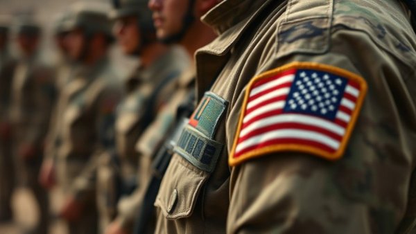 Supporting veterans through 22Zero highlighted by soldier uniforms with American flags.