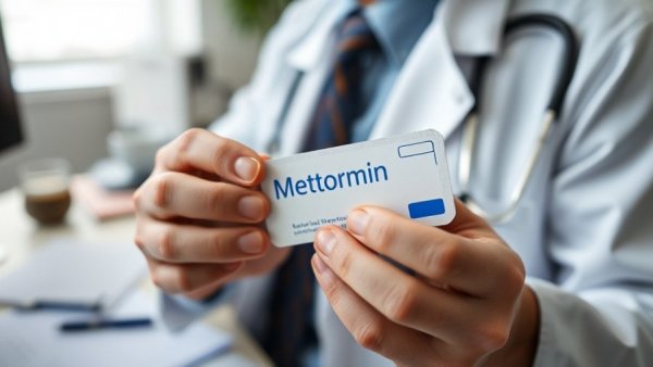 Doctor displaying metformin blister pack in office, focusing on Metformin Exercises Benefits.