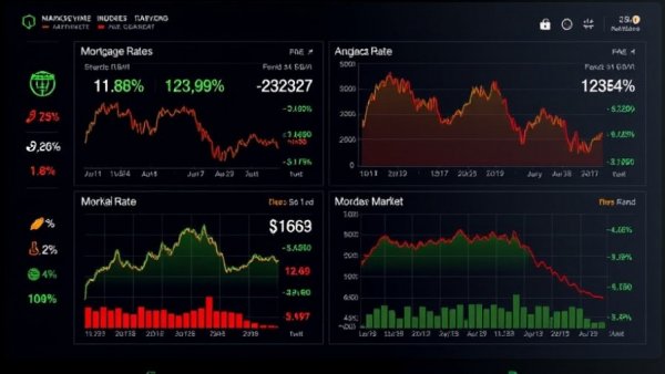 Mortgage rates lower during Thanksgiving holiday shown on digital dashboard.
