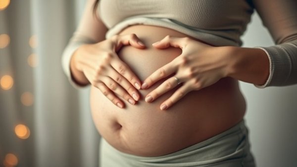 Pro-Life Pregnancy Help Centers 2024: Pregnant woman forming heart shape with hands.