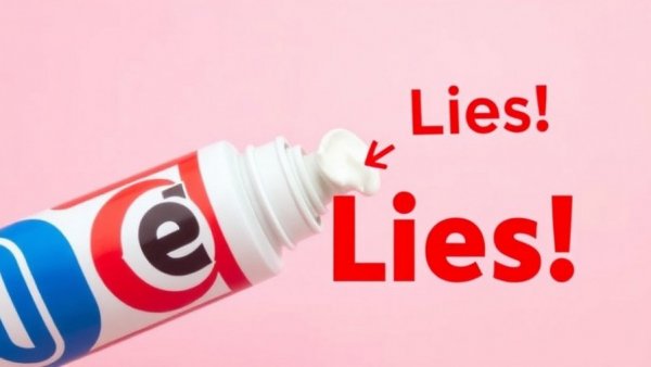 Colorful toothpaste tube with 'Lies' text, highlighting biggest scams in dentistry.