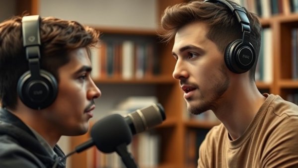 Podcast host shares roofing tips, engaged in conversation.