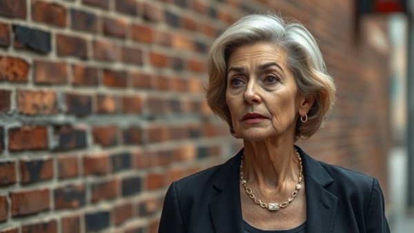 Older woman looking concerned, financial elder abuse context.