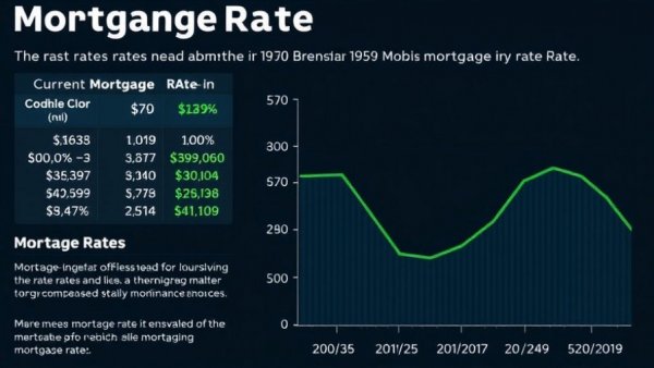 Mortgage rates graph showing a decline near recent lows.