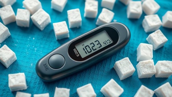 Diabetes medications slow frailty concept with glucose meter.