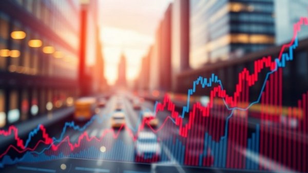 Dynamic stock market chart with rising trend lines as small caps hit new highs.