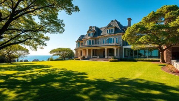 Big Lot vs Great Views: classical mansion and ocean-view modern house.