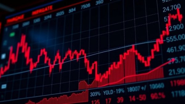 Financial chart displaying bond yield fluctuations with detailed graphs.