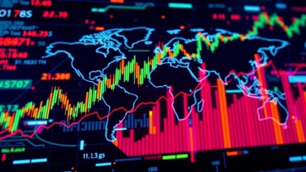Dynamic stock market graph illustrating Federal Reserve influence.