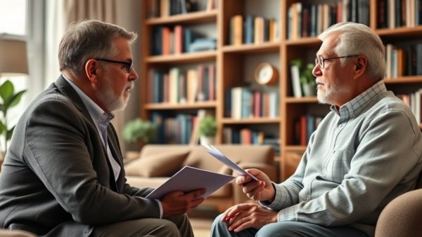 Retirees discussing financial mistake in retirement spending with advisor.