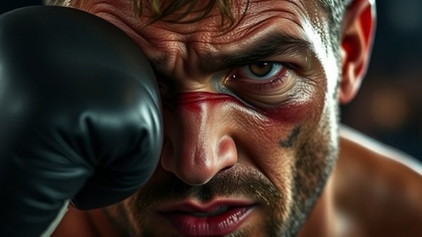 Boxer with Brown Syndrome eye injury during fight.