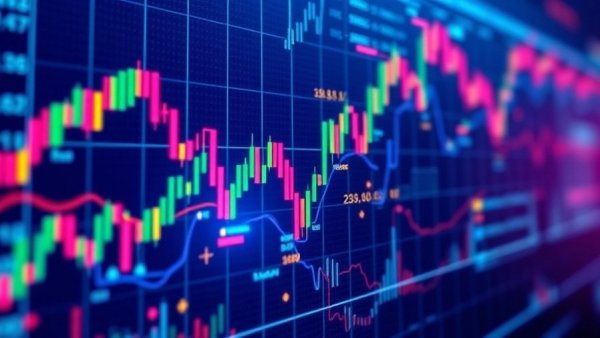 Dynamic stock market chart showing fluctuations amid uncertainties.