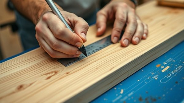 Hands marking wood for rounded corner joints, woodworking tips.