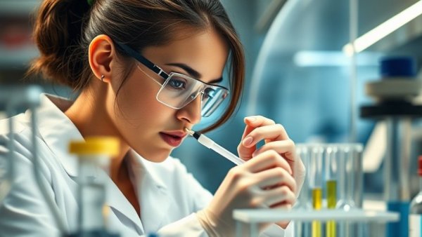 Young female scientist working in a lab, related to Eli Lilly weight loss drug retatrutide.