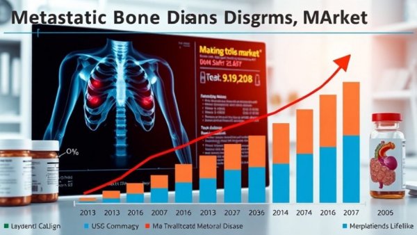 Metastatic Bone Disease Market growth chart and medical imagery.