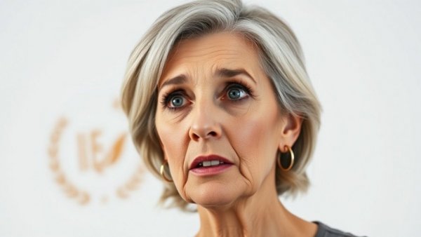 Mature woman speaking about lack of insurance coverage in diabetes management