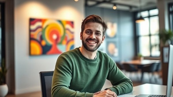 Individual discussing VA mortgage for bad credit in modern office.