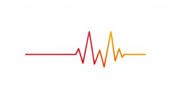 Vibrant health-focused logo with heartbeat, simplistic design.