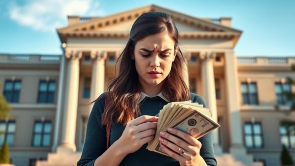 Frustrated woman unable to spend 529 plan money outside university.