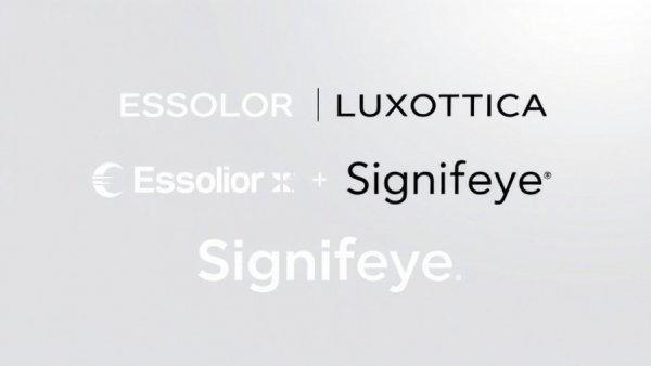 EssilorLuxottica and Signifeye logos for acquisition news