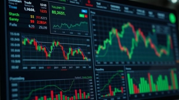 Holiday trading financial dashboard with mortgage rates and graphs.