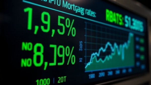 Mortgage rates display showing daily index highlighting 2-month low.