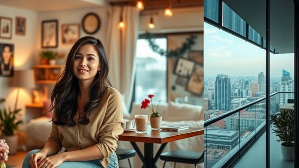 Snapshots of a model's wellness journey across various cities.