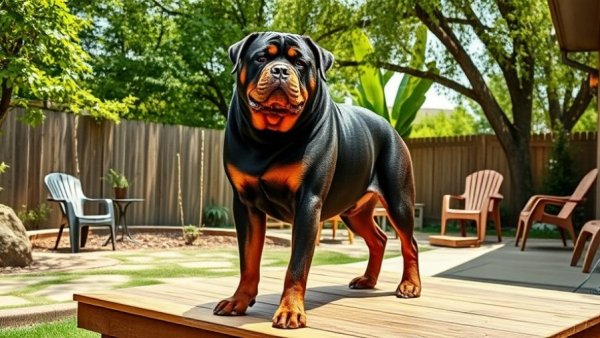 Rottweiler resembling a boxer poses outdoors, food drives shape pet obedience.