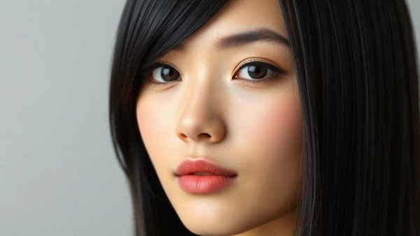 Sleek straight hair of young woman suggests the need to ban formaldehyde in hair straighteners.