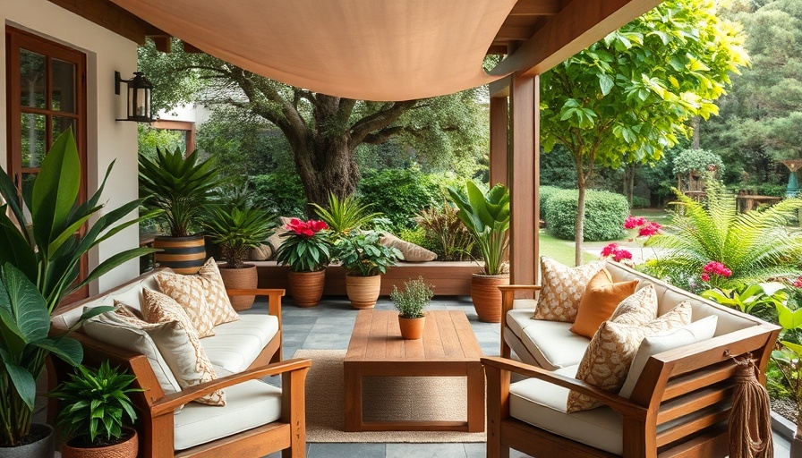 Kelly Clarkson's Home Essentials: Luxurious outdoor seating area with greenery.