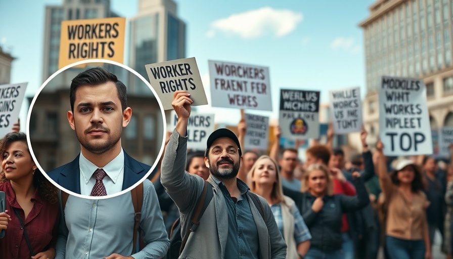 Protest against Trump illegal firing of federal workers with demonstrators holding signs.