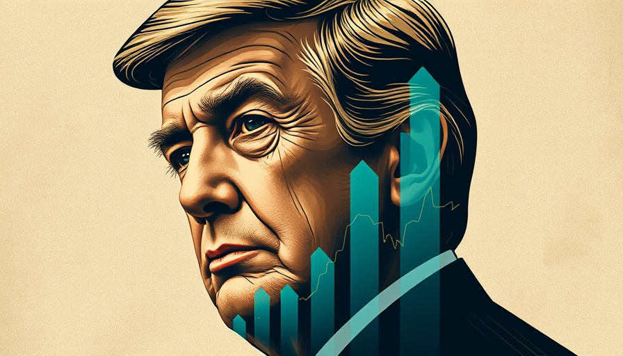 Stylized graphic of economic analysis with a profile picture, text, and charts.