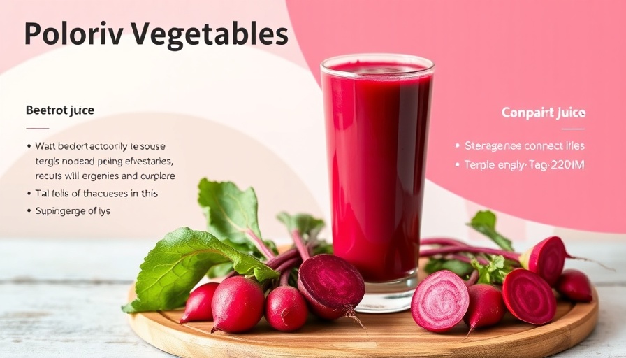 Beetroot vs Radish Nutrition Comparison: Visual display with juice and radishes.