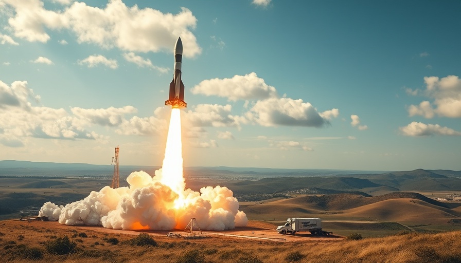 Sleek black rocket launching into clear sky, symbolizing Rocket Lab stock growth.