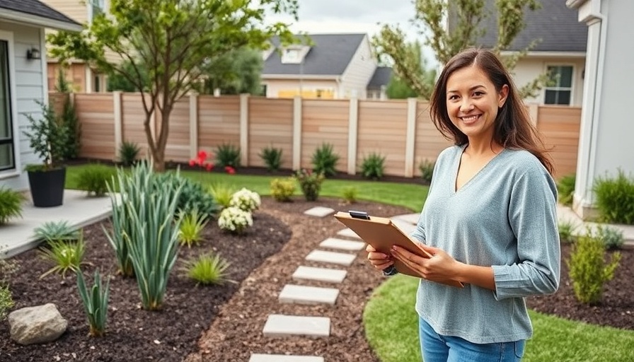 Modern AI landscape design transforming residential backyard