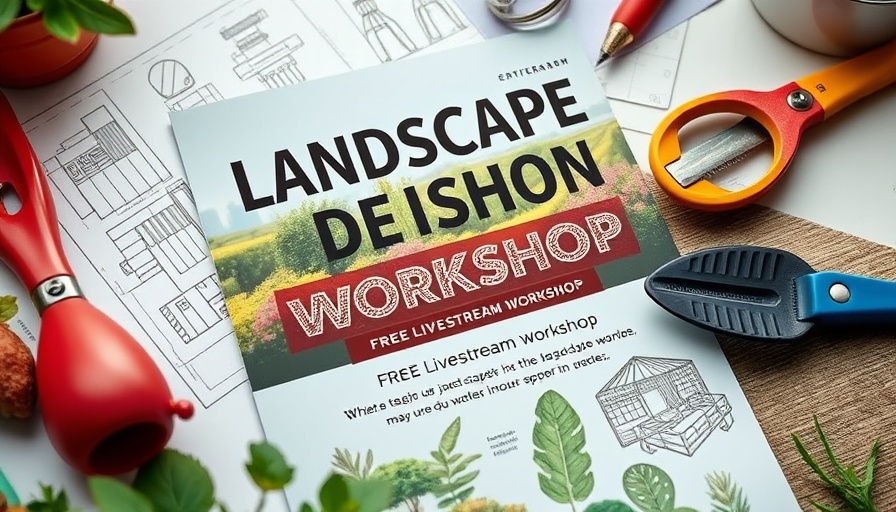 Close-up flyer about landscape design tips in a workshop setting.