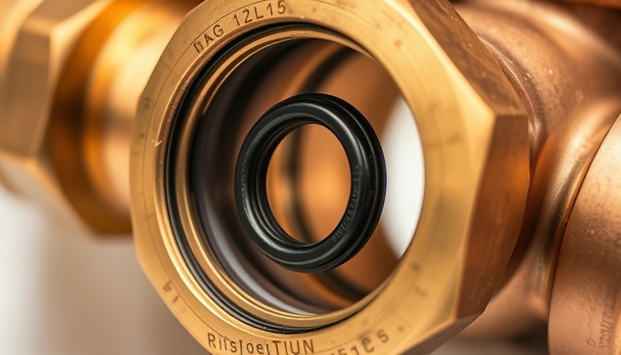 Close-up of Sharkbite pushfit fittings with brass and copper.