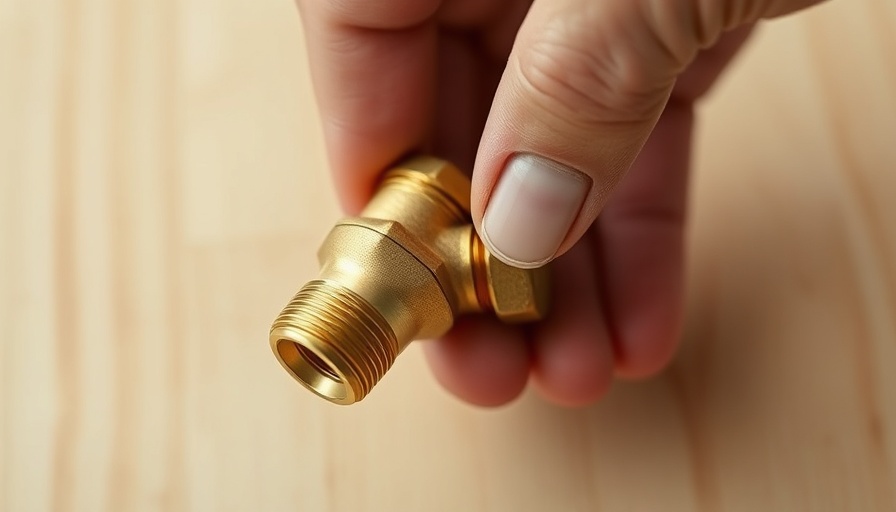 Close-up view of a Sharkbite fitting with tubing.