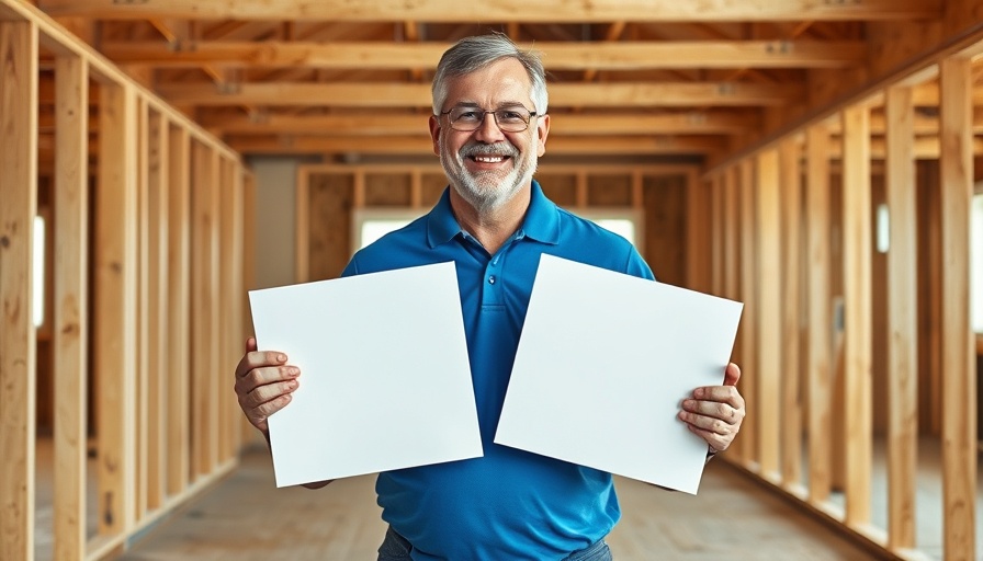 Smiling man holding drywall in unfinished room, how to install drywall
