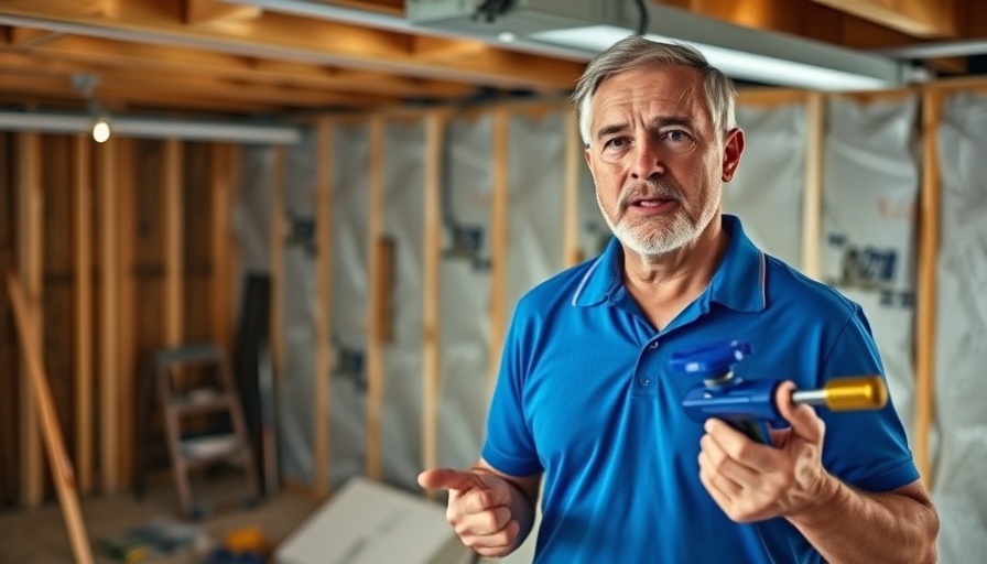 Finishing a basement DIY project for good ROI, man instructing.