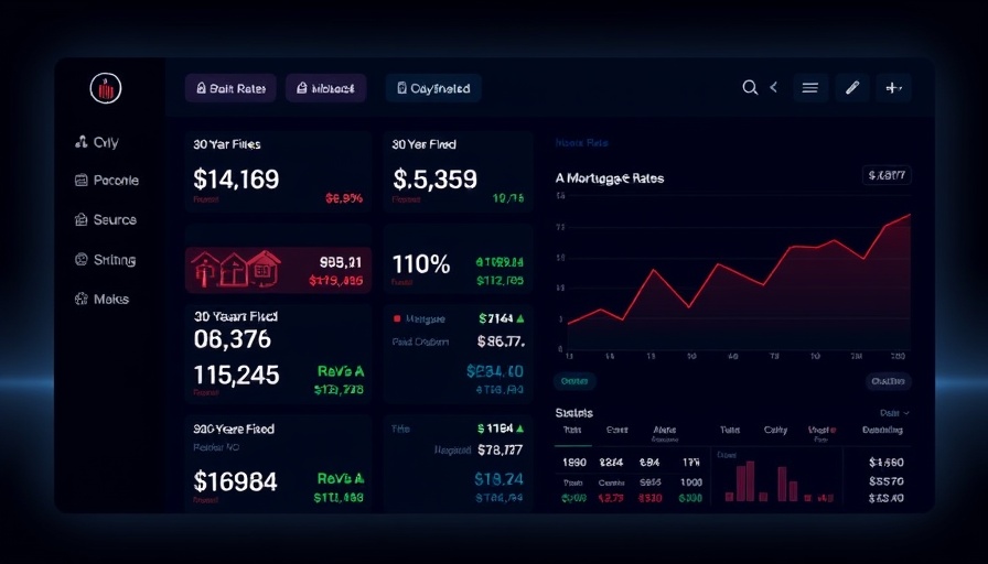 Mortgage rates dashboard highlighting inflation impacts.