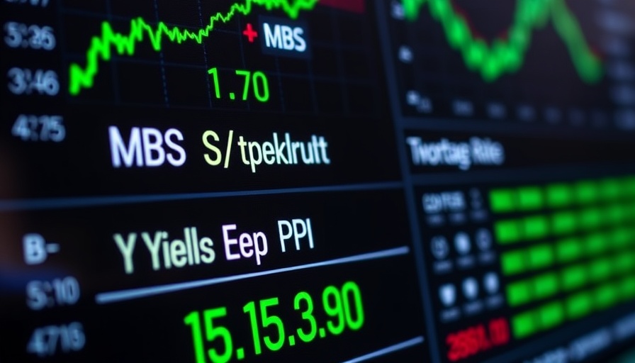 CPI report's impact on mortgage rates and treasury yields displayed on financial dashboard.
