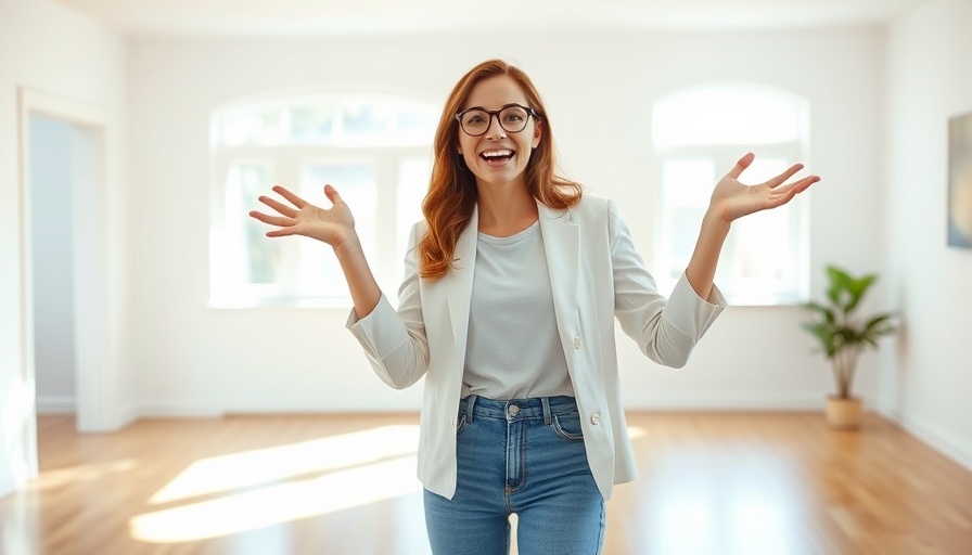 Young woman discussing home renovation investment gains in a modern interior.
