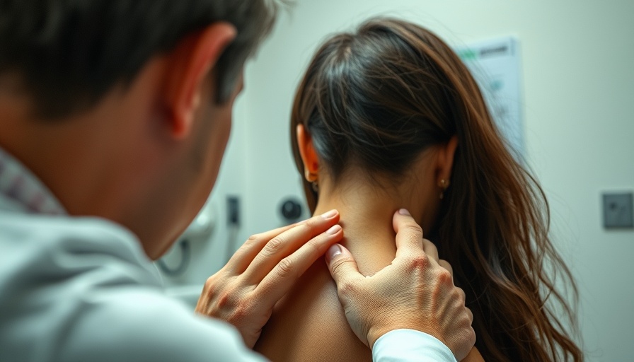 Person getting a back examination; daily walking reduces chronic back pain.